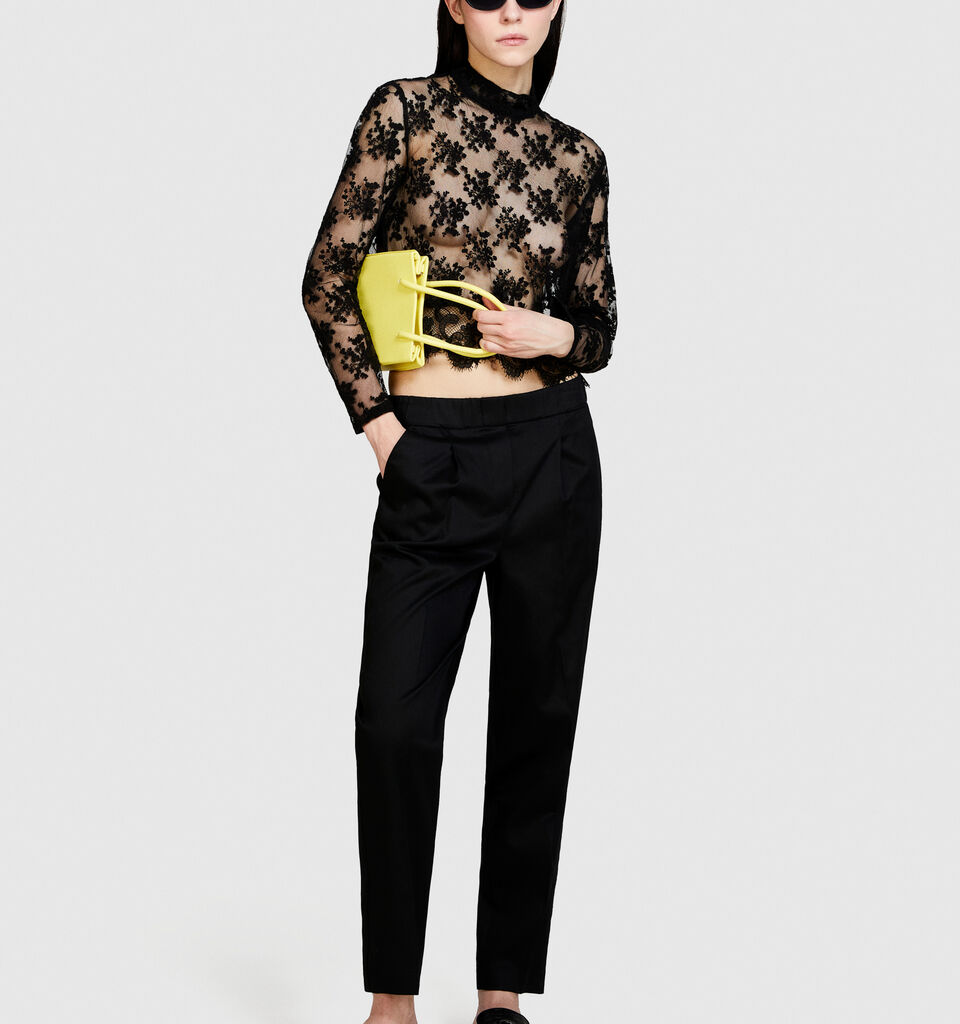 Solid color joggers - women's joggers - Black | Sisley image number 1